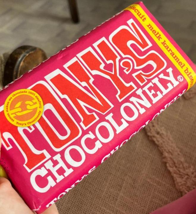 Fotografie - Melk karamel biscuit Tony's Chocolonely