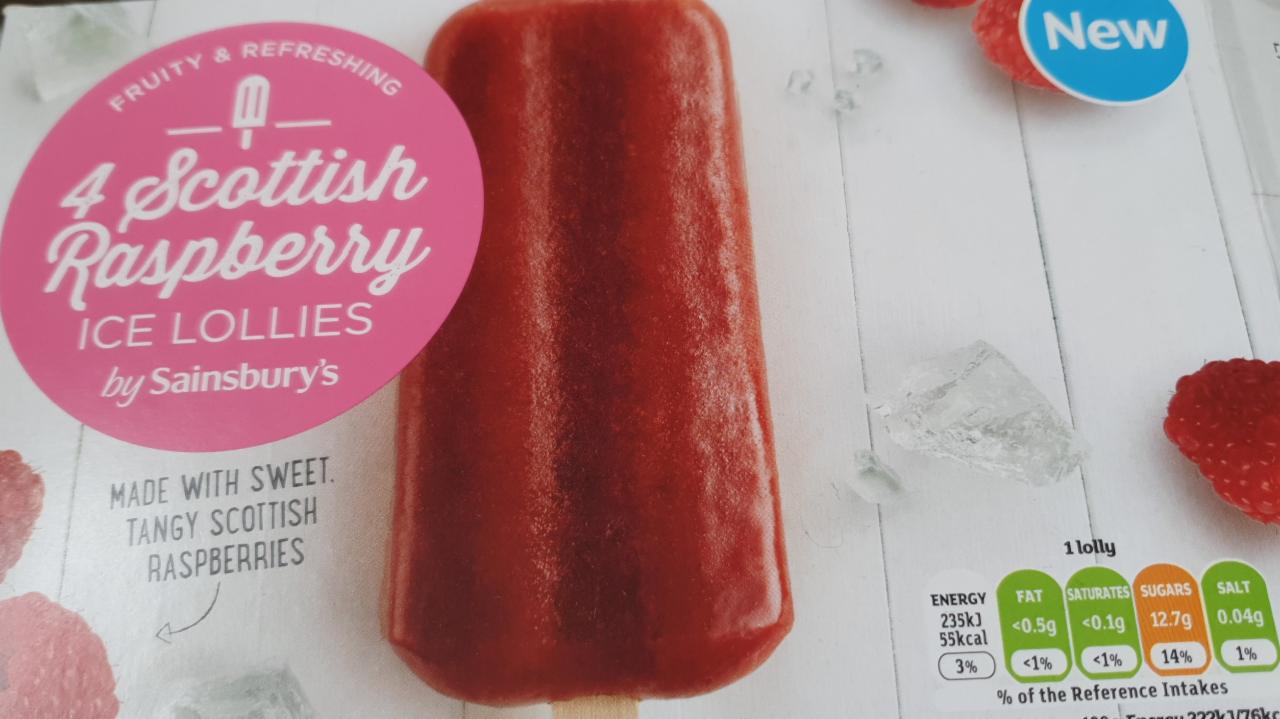 Fotografie - 4 Scottish Raspberry Ice Lollies Sainsbury's