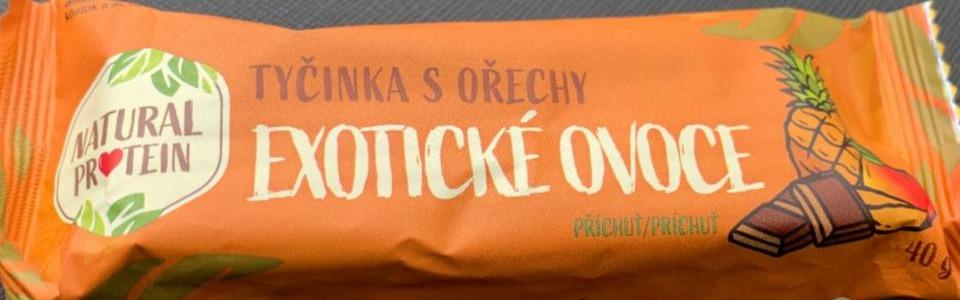 Fotografie - Tyčinka s ořechy exotické ovoce Natural protein