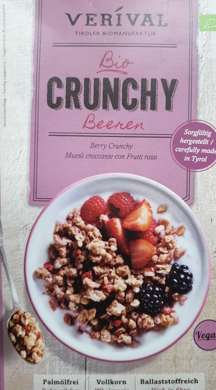 Fotografie - Bio Crunchy Beerem Berry Muesli Müsli Verival