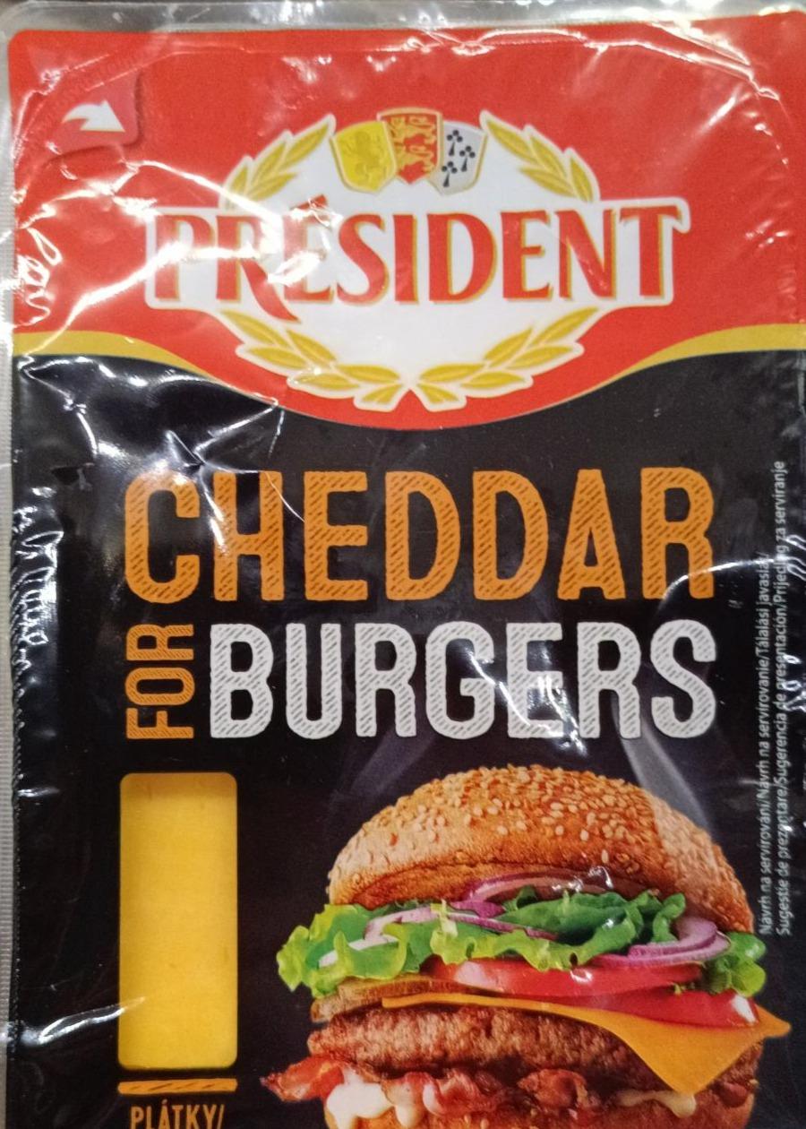 Fotografie - Cheddar for burgers plátky Président