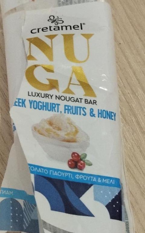 Fotografie - Nuga luxury nougat bar greek yoghurt, fruits & honey Cretamel