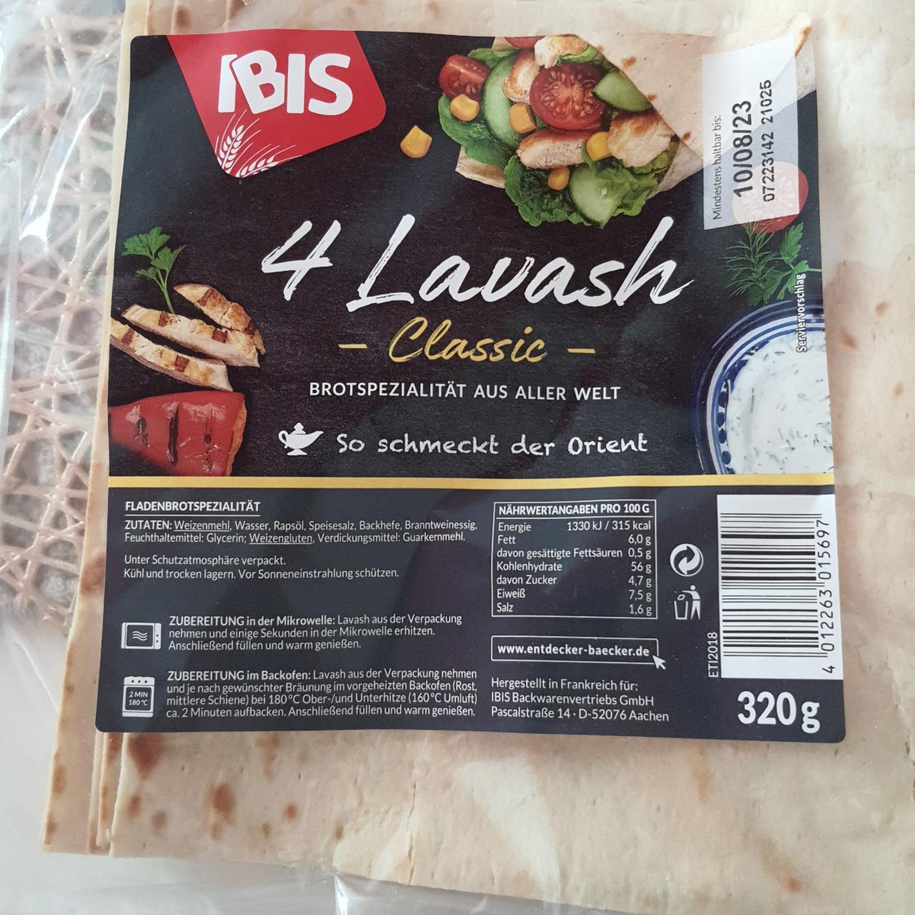 Fotografie - 4 Lavash Classic IBIS