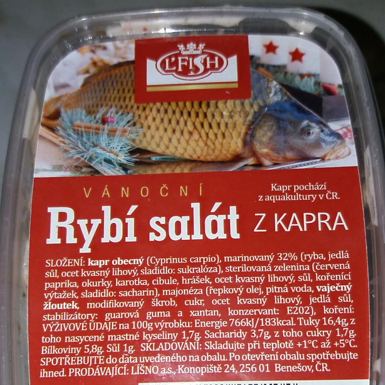 Fotografie - Vánoční Rybí salát z kapra L'Fish