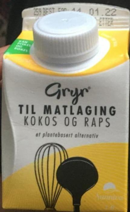 Fotografie - Til Matlaging Kokos og Raps Gryr