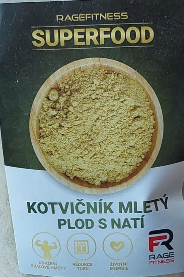 Fotografie - Superfood Kotvičník mletý plod s natí Rage Fitness