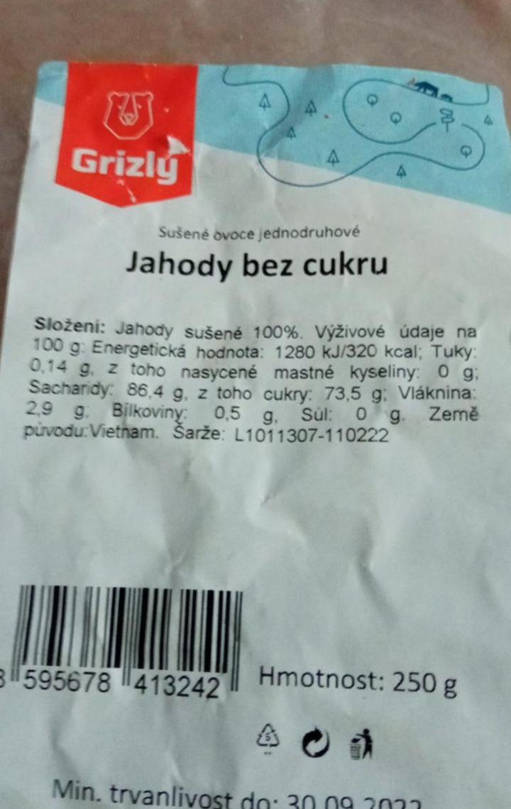 Fotografie - Jahody bez cukru Grizly