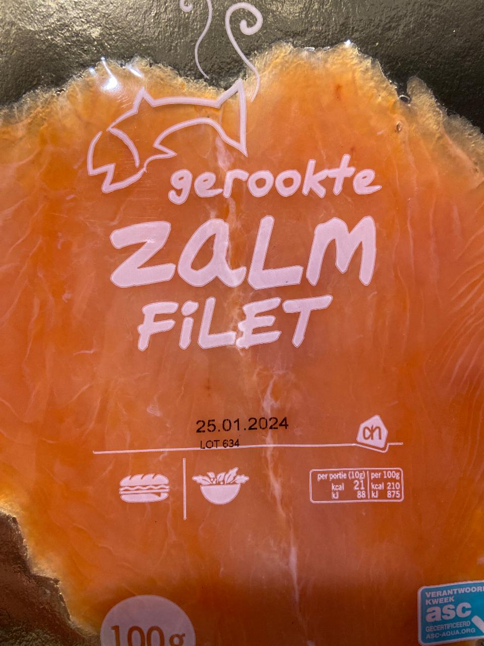 Fotografie - Gerookte zalmfilet AH