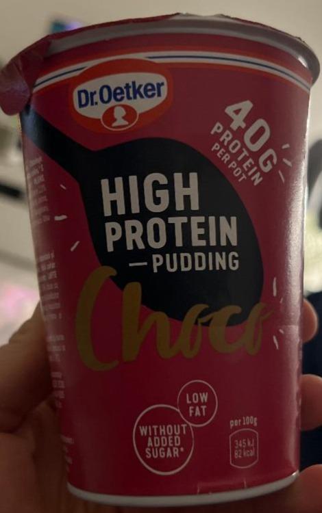 Fotografie - High protein pudding choco Dr.Oetker