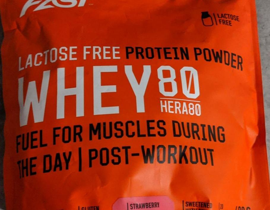 Fotografie - Lactose Free Whey Protein 80 jahoda Fast