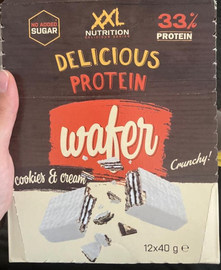 Fotografie - Delicious protein wafer cookies & cream XXL Nutrition