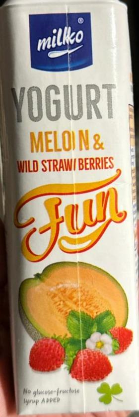 Fotografie - Yogurt melon & wold strawberries Fun Milko