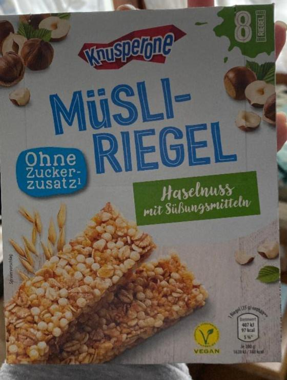 Fotografie - Knusperone müsli riegel Haselnuss