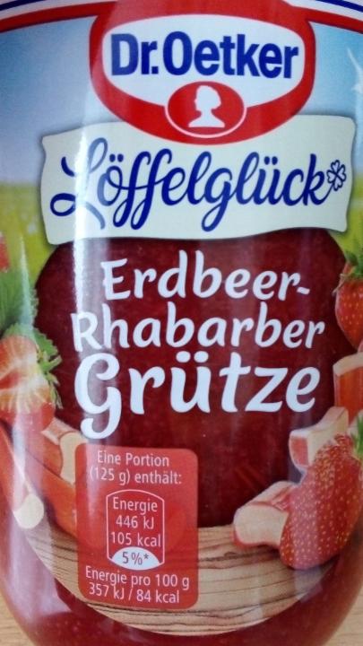 Fotografie - Erdbeer-Rhabarber-Grütze Dr.Oetker