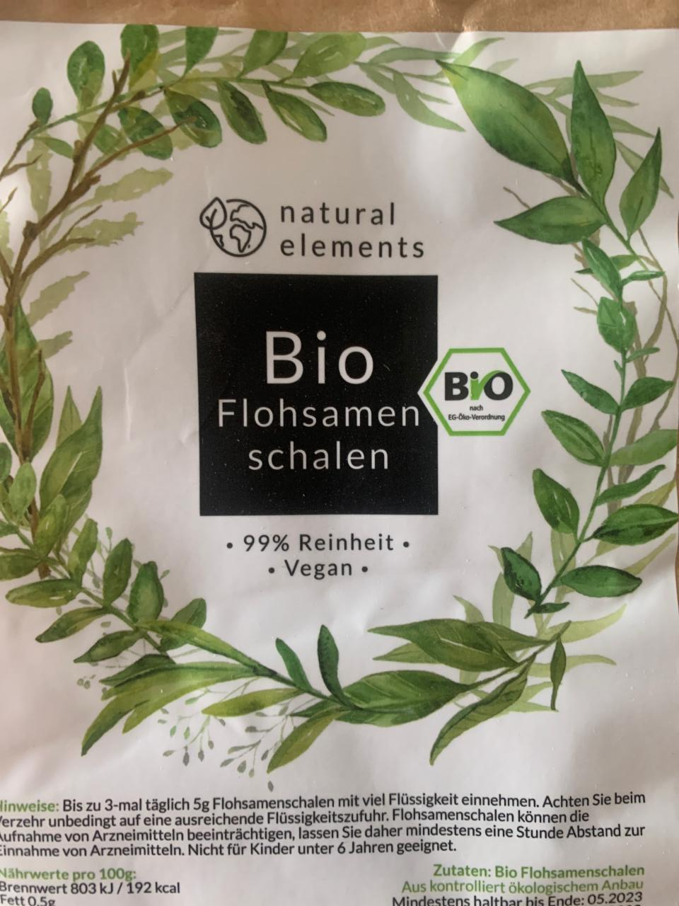 Fotografie - Bio Flohsamenschalen natural elements