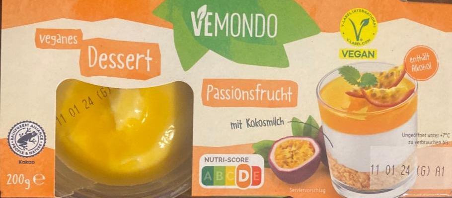 Fotografie - Vemondo Veganes Dessert Marakuja