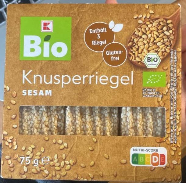 Fotografie - Bio Knusperriegel Sesam K-Bio