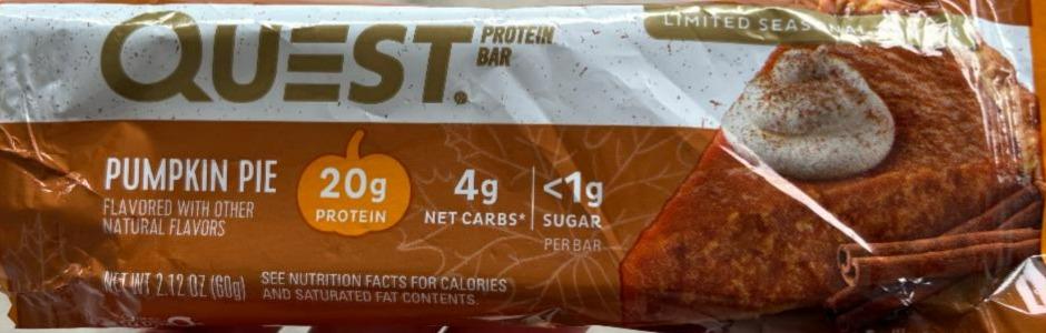 Fotografie - Protein bar Pumpkin Pie Quest