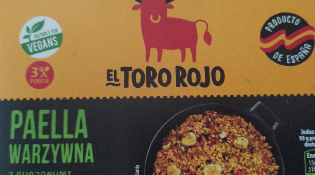 Fotografie - Paella warzywna El Toro Rojo