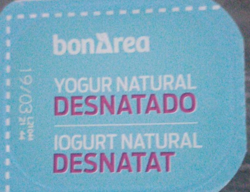 Fotografie - yogur desnatado Bonarea