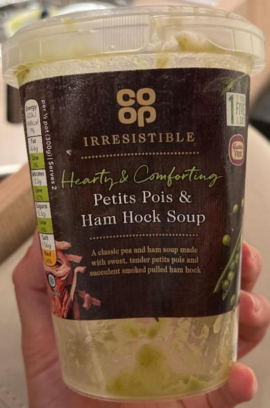 Fotografie - Petits pois & ham hock soup Co-op