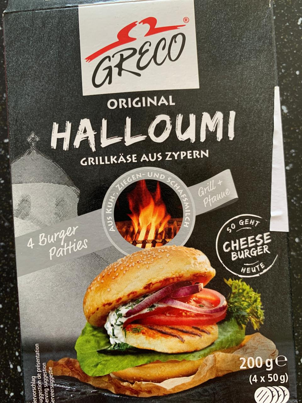 Fotografie - Original Halloumi Grillkäse aus Zypern 4 Burger Patties Greco