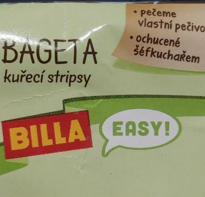 Fotografie - Billa easy bageta kuřecí stripsy