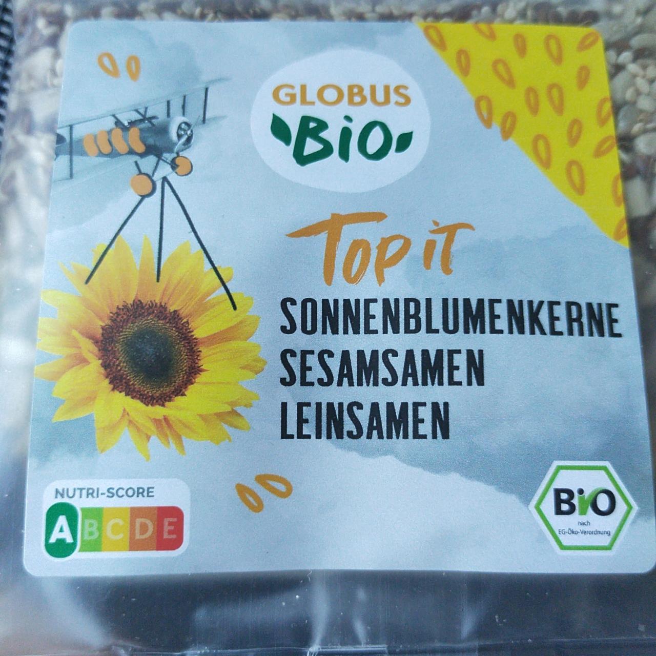 Fotografie - Top it sonnenblumenkerne sesamsamen leinsamen Globus Bio