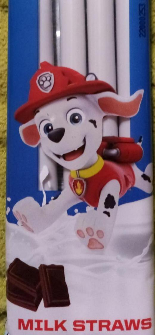 Fotografie - Paw Patrol Milk Straws Chocolate