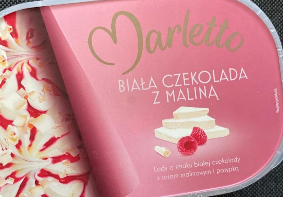 Fotografie - Biala czekolada z malina Marletto