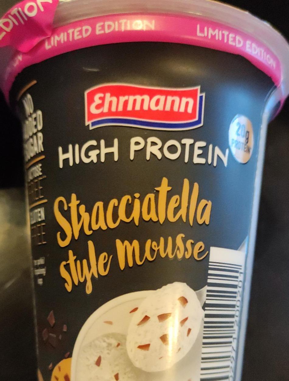 Fotografie - High protein stracciatella style mousse Ehrmann