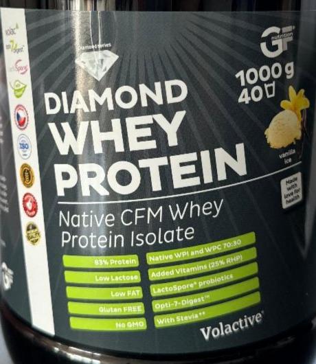 Fotografie - Diamond whey protein vanilla ice GF Nutrition