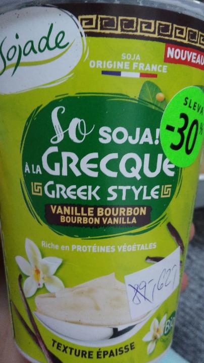 Fotografie - So soya! Greek style Vanille Bourbon Sojade