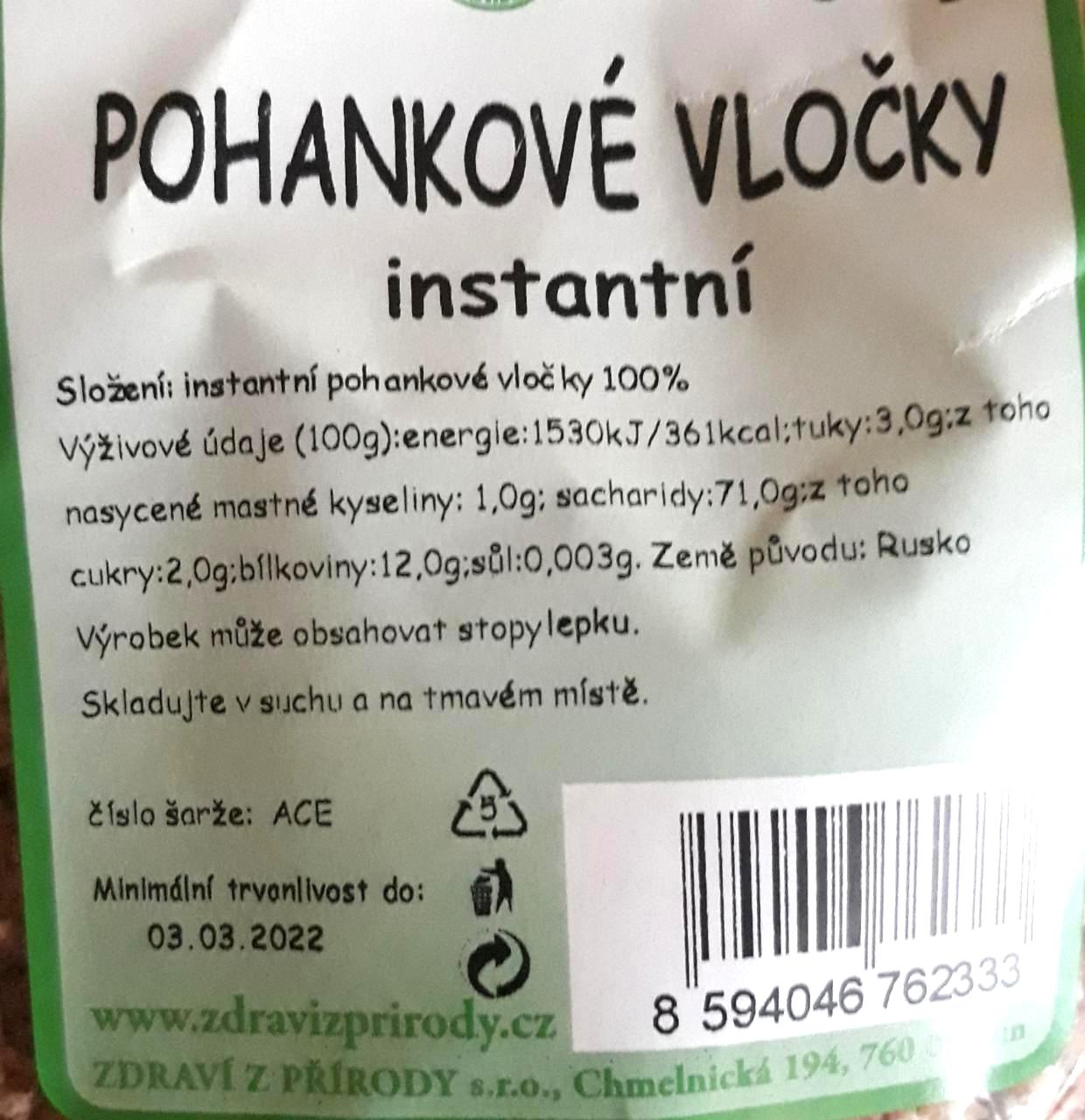 Fotografie - Pohankové vločky instantní Zdraví z přírody