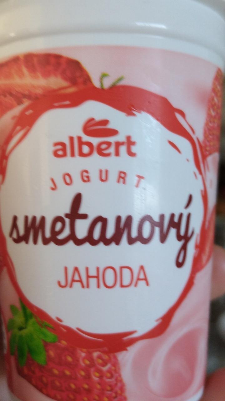 Fotografie - Jogurt smetanový Jahoda Albert