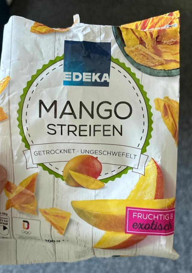 Fotografie - Mango Streifen getrocknet, ungeschwefelt Edeka