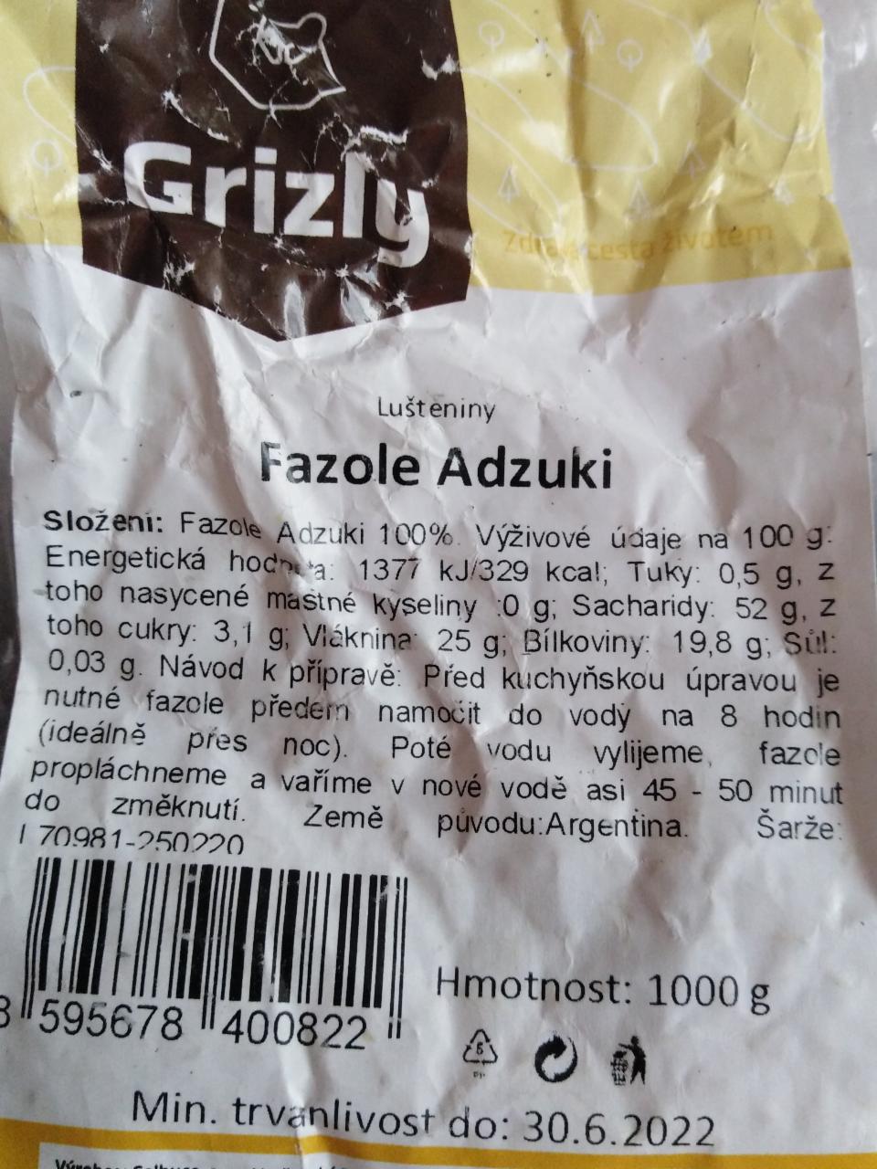 Fotografie - Fazole Adzuki Grizly