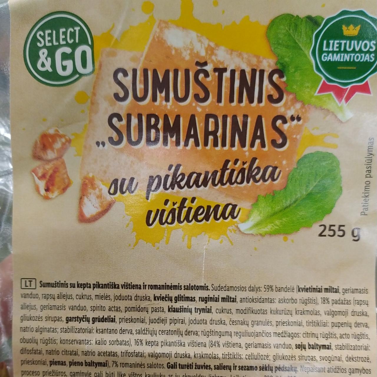 Fotografie - Sumuštinis 'Submarinas' su pikantiška vištiena Select&Go