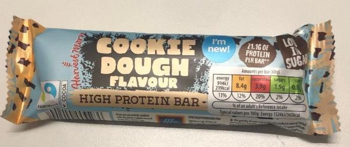 Fotografie - High Protein Bar Cookie Dough Flavour Aldi Harvest Morn