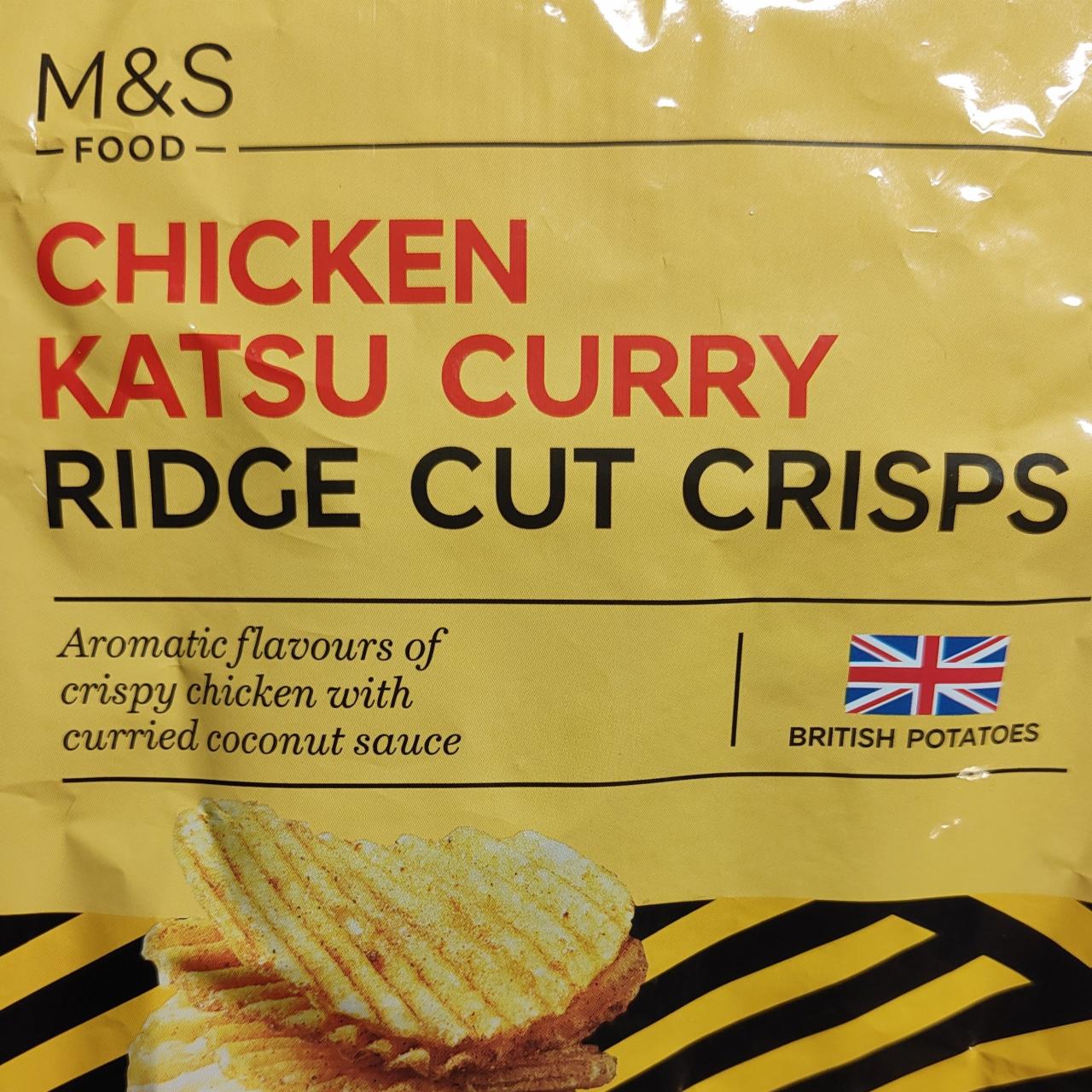 Fotografie - Chicken katsu curry ridge cut crisps M&S Food