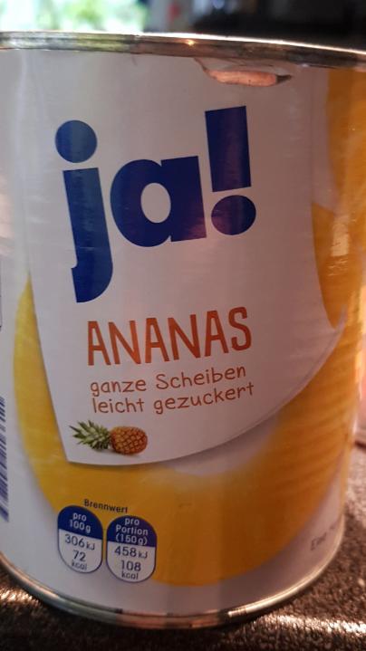 Fotografie - Ananas ganze Scheiben leicht gezuckert Ja!