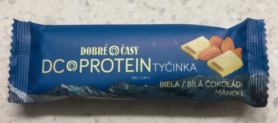 Fotografie - Dobré časy DC Protein tyčinka Bílá čokoláda Mandle