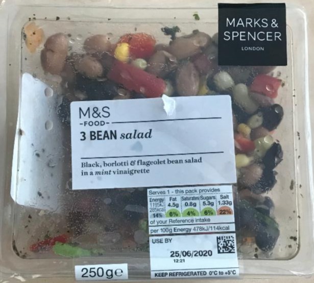 Fotografie - 3 BEAN salad M&S Food