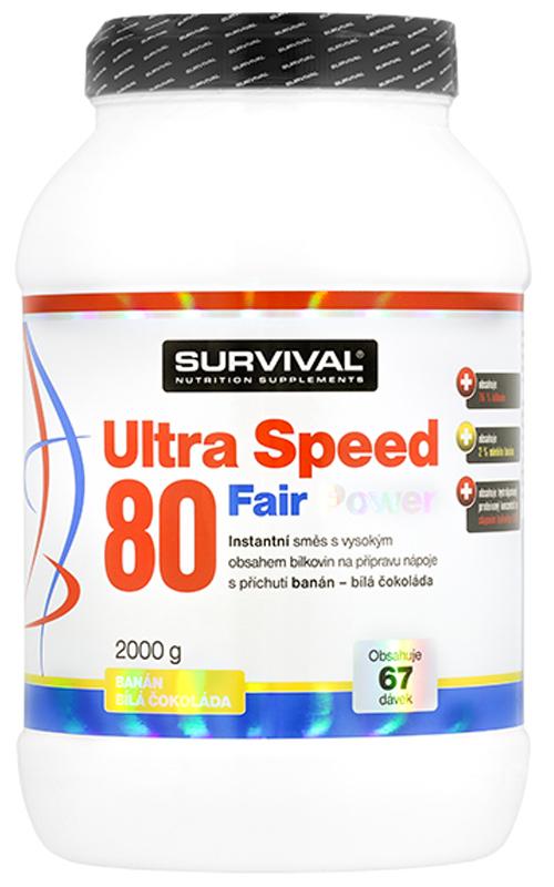 Fotografie - Ultra Speed 80 Fair Power banán - bílá čokoláda Survival Nutrition