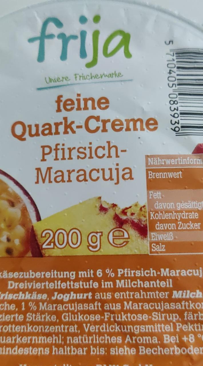 Fotografie - Feine Quark-Creme Pfirsich-Maracuja Frija