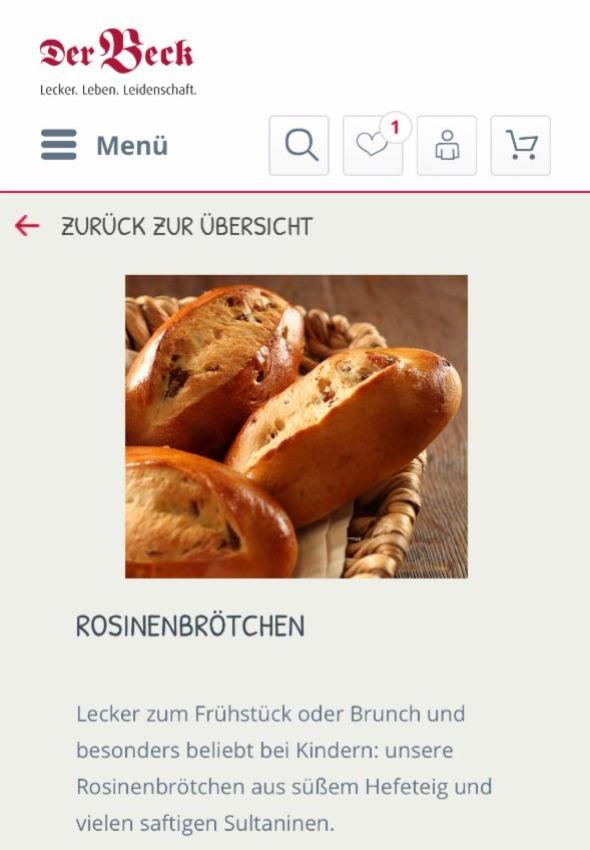 Fotografie - Rosinenbrötchen Der Beck