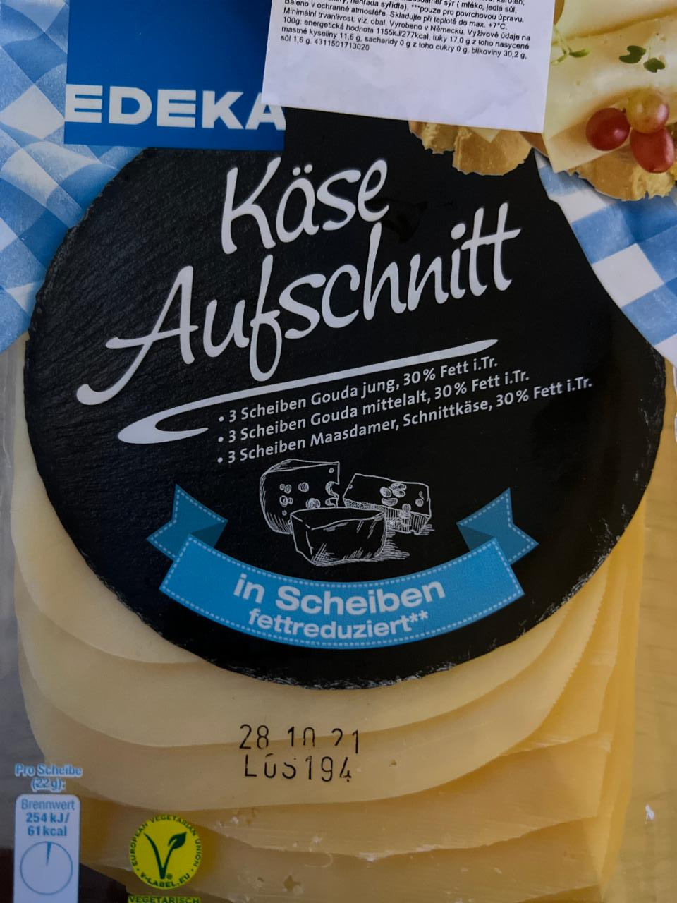 Fotografie - Käse Aufschnitt Edeka