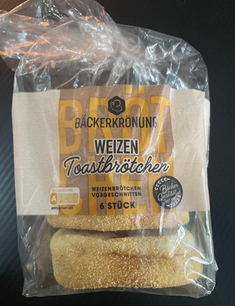 Fotografie - Weizen Toastbrötchen Bäckerkrönung