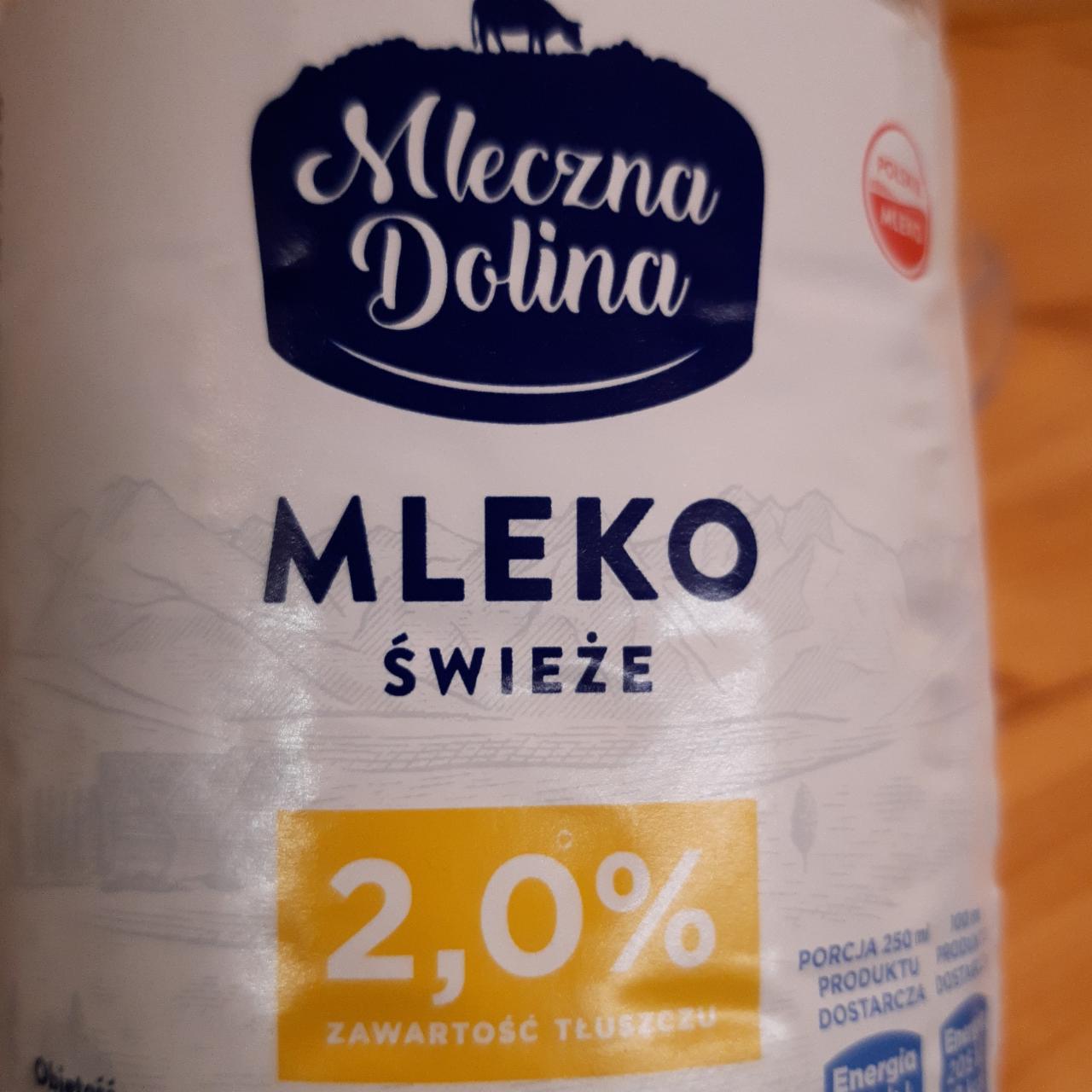 Fotografie - Mleko swieze 2,0% Mleczna Dolina