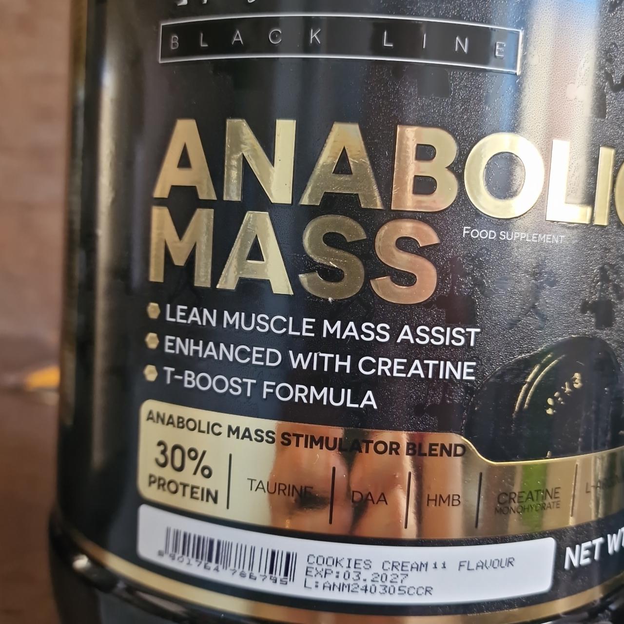 Fotografie - Anabolic mass 30% protein cookies cream flavour Kevin Levrone